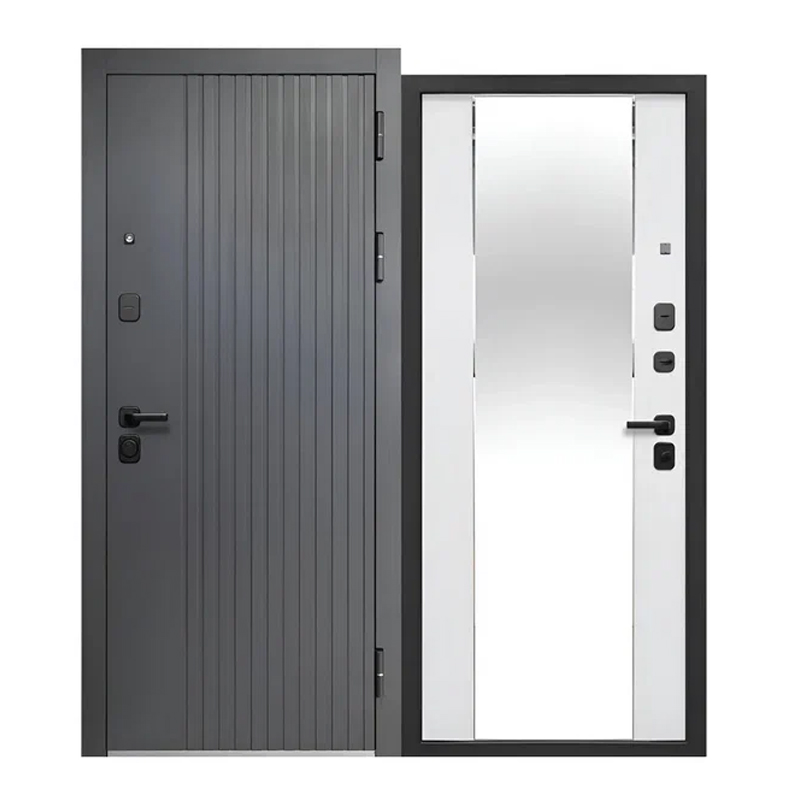 Дверь 860 ЛЕВАЯ Тайга с зеркалом!