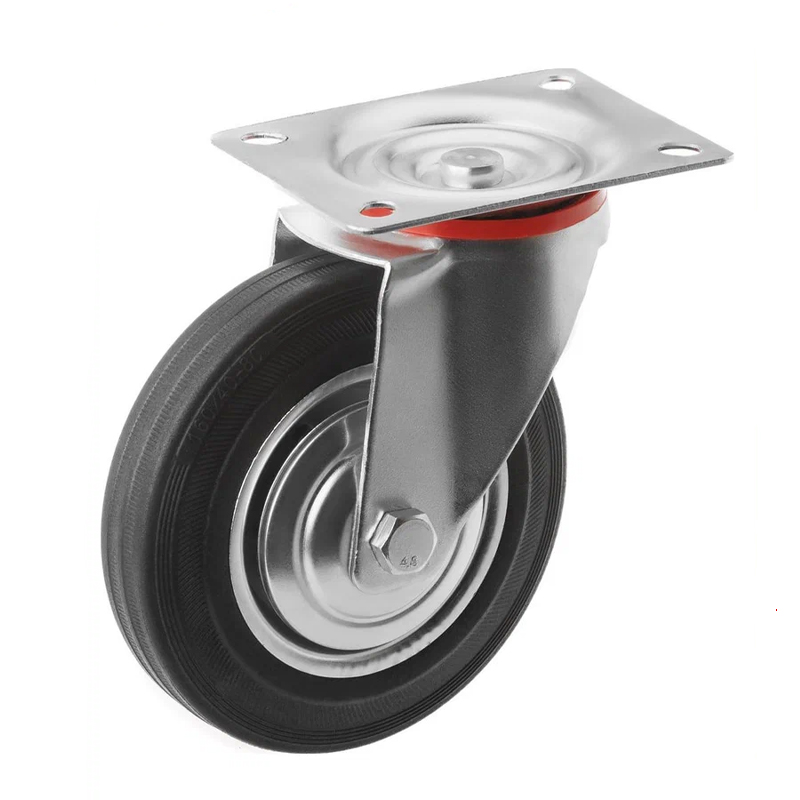 Колесо большегрузное 160мм поворотное обрезиненное