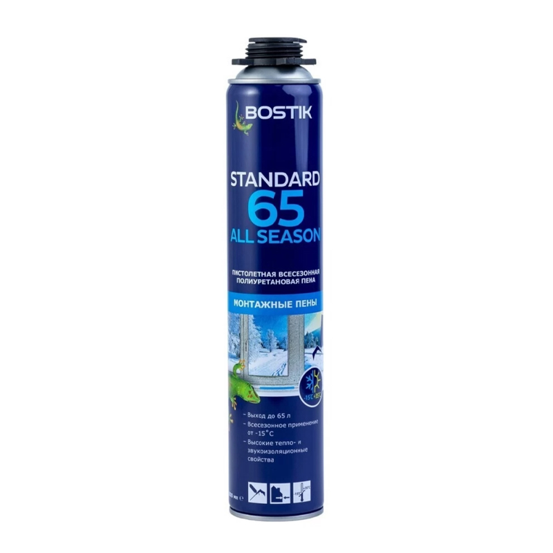 s00020006 Пена проффесиональная Bostik Standart All Seasons 800 мл выход 65 л — изображение 1