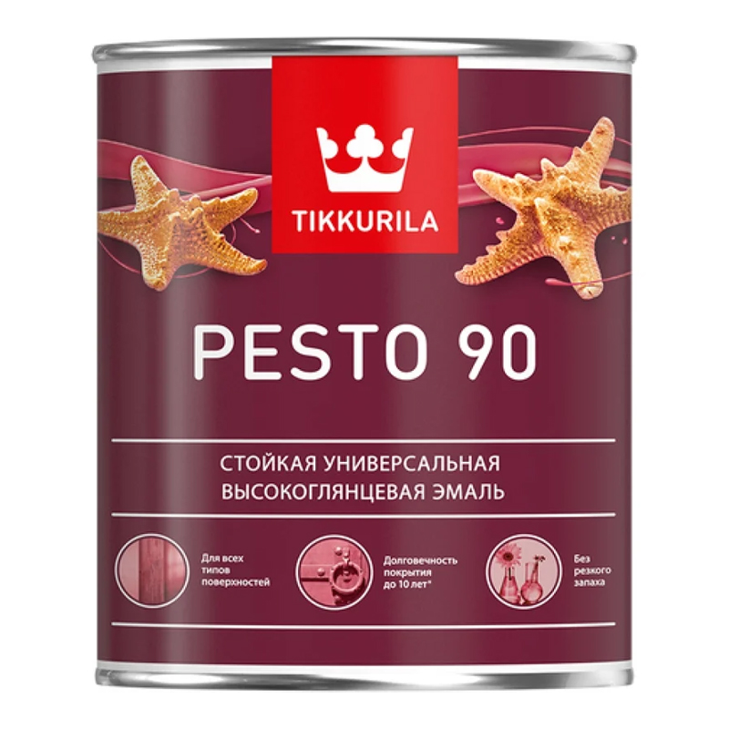 s00022196 ПЕСТО-30 Эмаль алкидная полуматов. База С 0,9 л ТИККУРИЛА — изображение 1