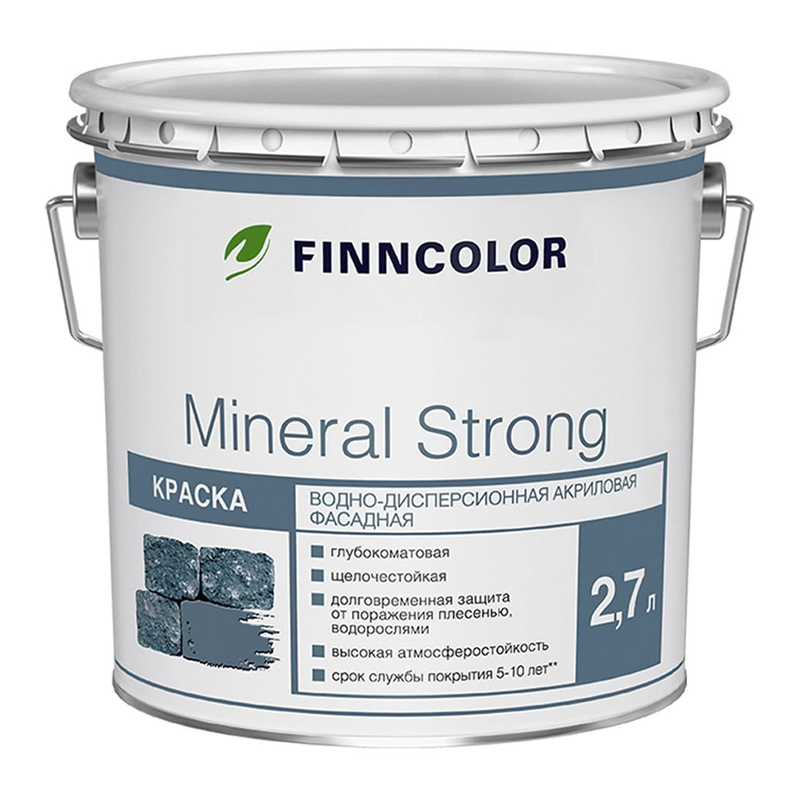 s00022245 Краска фасадная МИНЕРАЛ СТРОНГ БАЗА С 2,7 л FINNCOLOR — изображение 1