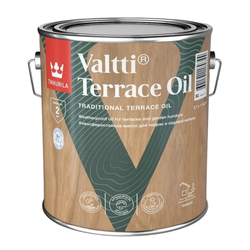 s00051842 ВАЛЛТИ TERRACE OIL EC 2,7 л Масло для террас ТИККУРИЛА — изображение 1