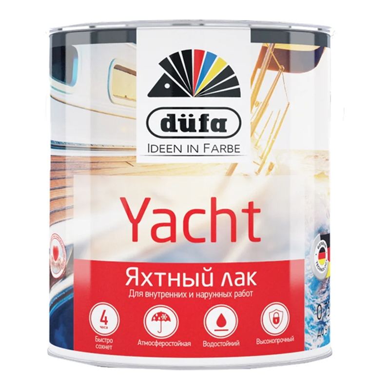 s00436500 УЦЕНКА! Лак яхтный алкидно-полиур. Dufa Retail Yacht полумат. 750 мл. (14639) — изображение 1