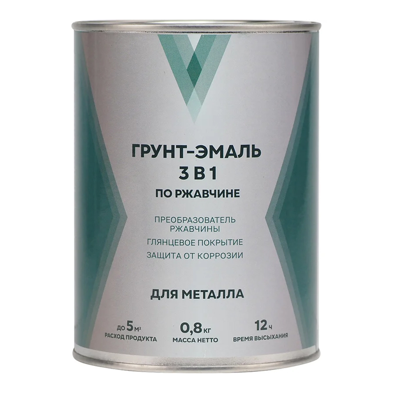 s00281201 ГРУНТ-ЭМАЛЬ ПО РЖАВЧИНЕ "V" 3В1 БЕЛАЯ 10 КГ — изображение 1