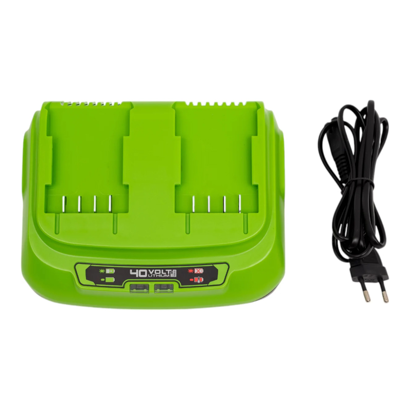 s00484556 GREENWORKS G40UC8 Устройство зарядное быстрое 40V на 2 аккум. — изображение 1